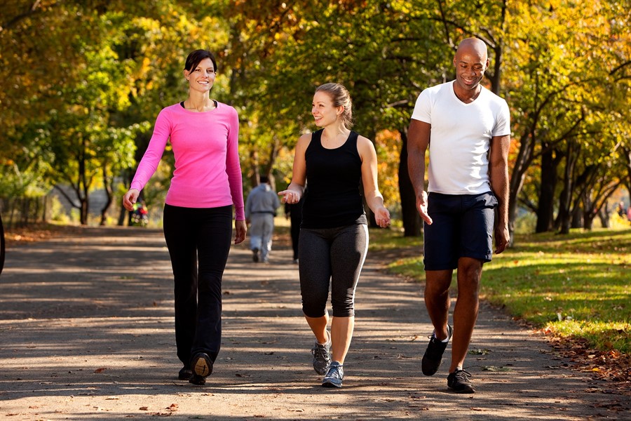 People walking in the park